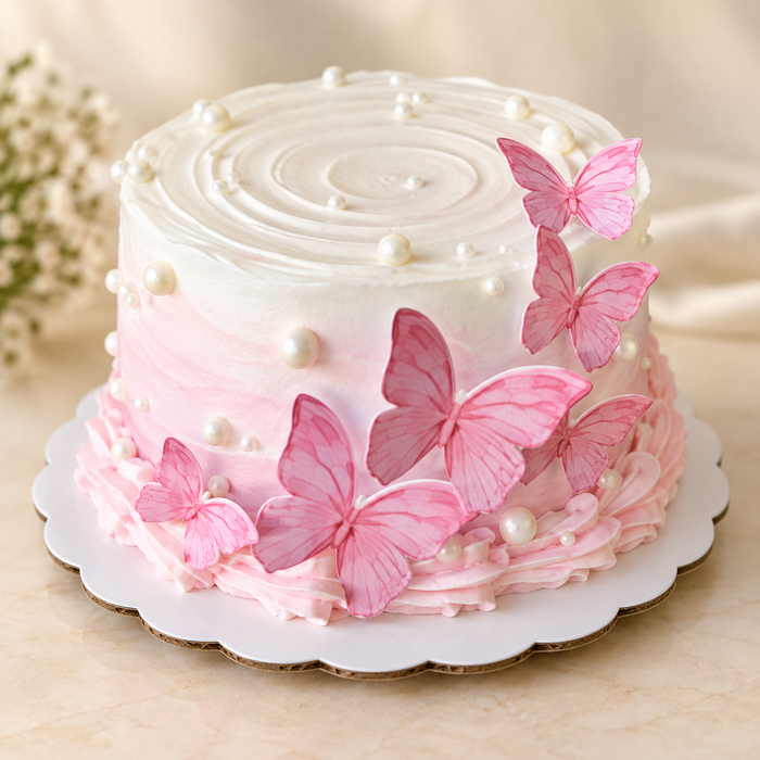 BUTTERFLY THEME CAKE