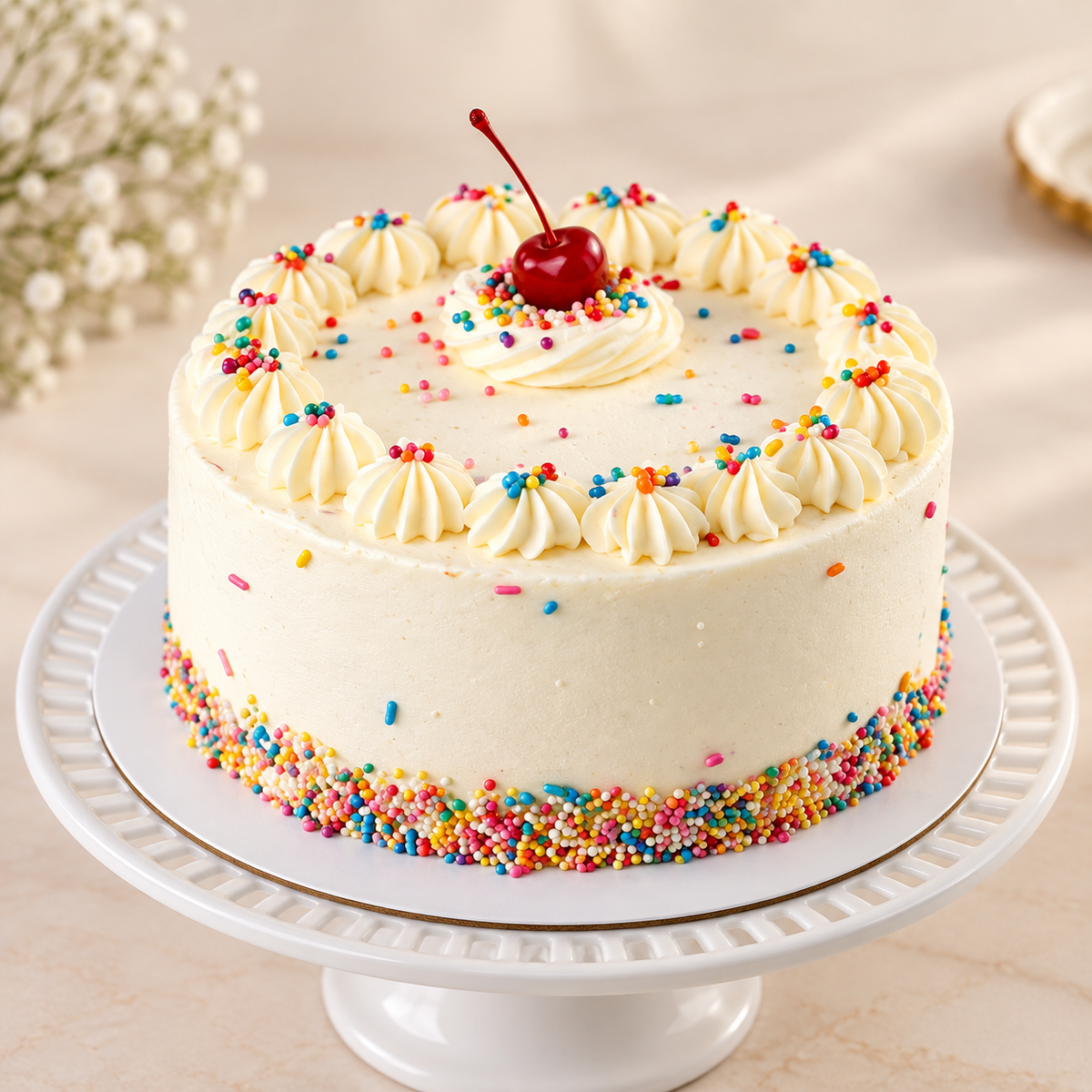 VANILLA SPRINKLE CAKE
